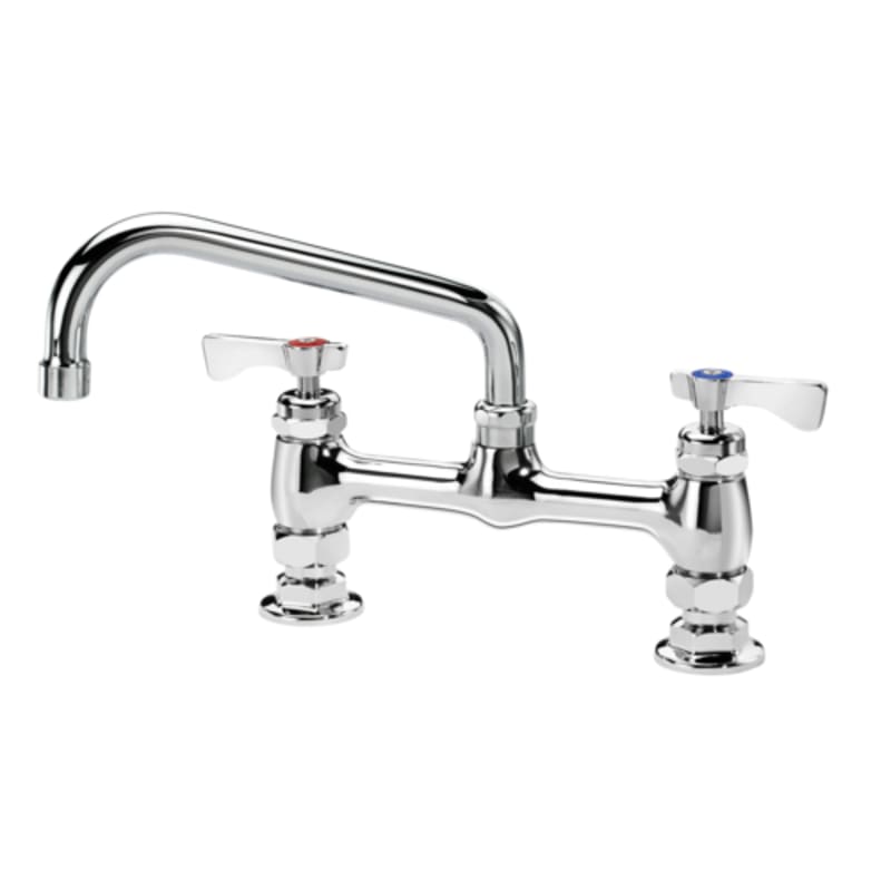 Krowne 15-808L-W-E4 Royal Series Raised Deck Mount Faucet w/ 8" Swing Spout, 8" Centers