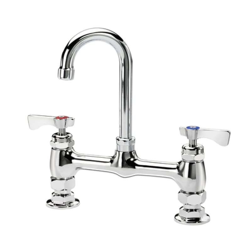 Krowne 15-825L Royal Series Deck Mount Faucet w/ 3.5" Gooseneck Spout, 8" Centers