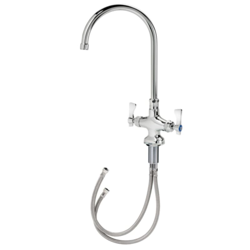 Krowne 16-302L Royal Series Deck Mount Double Pantry Faucet w/ 8.5" Gooseneck Spout, Single Hole