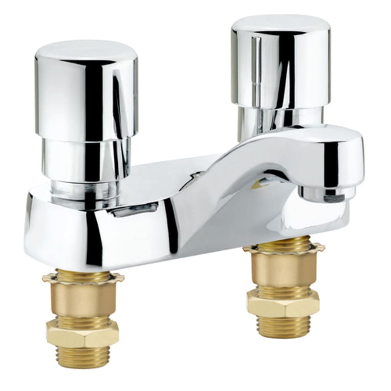 Krowne 16-480L Royal Series Deck Mount Metering Lavatory Faucet, 4" Centers