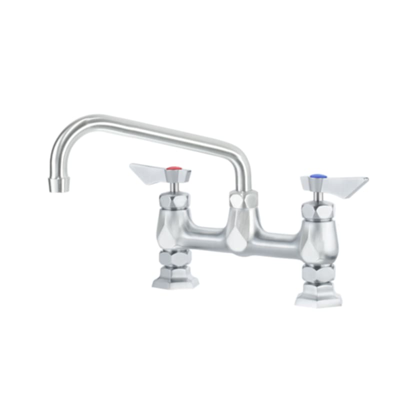 Krowne DX-908 Diamond Series Raised Deck Mount Faucet w/ 8" Swing Spout, 8" Centers