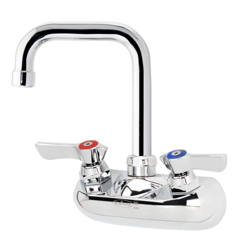 Krowne 10-435L Silver Series Wall Mount Faucet w/ 4.5" Double Bend Spout, 4" Centers
