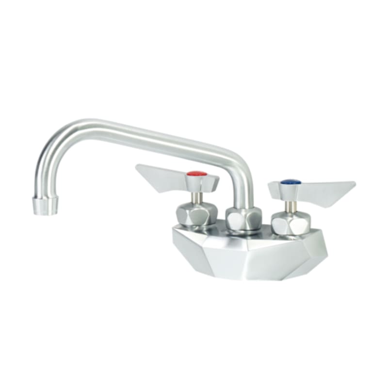 Krowne DX-408 Diamond Series Wall Mount Faucet w/ 8" Swing Spout, 4" Centers