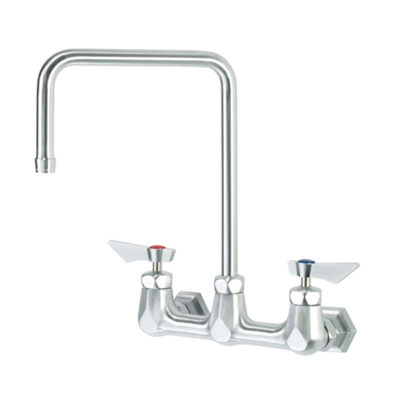 Krowne DX-802 Diamond Series Wall Mount Faucet w/ 8.5" Double Bend Spout, 8" Centers
