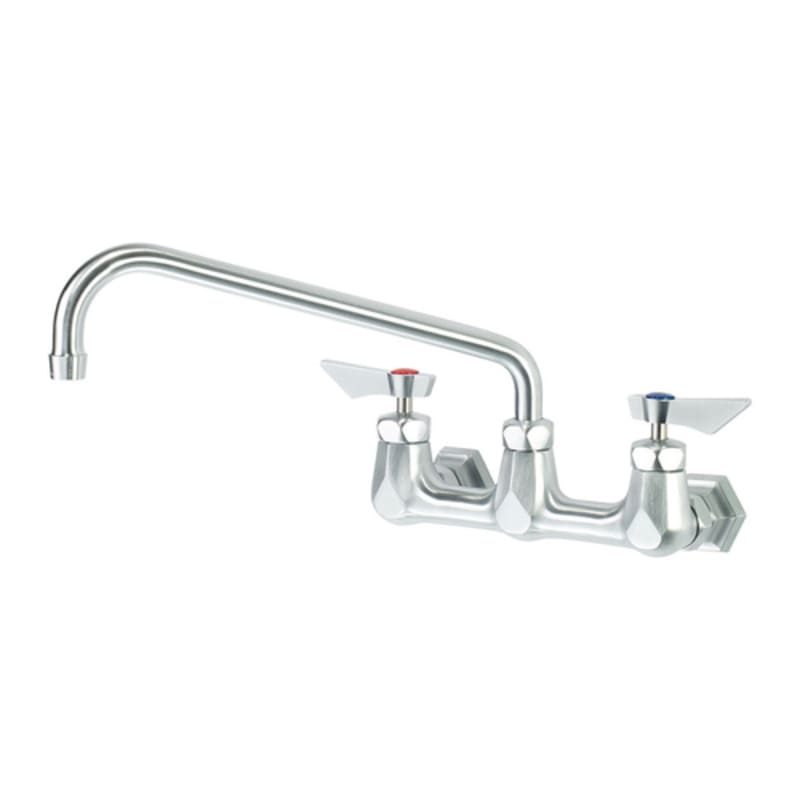 Krowne DX-812 Diamond Series Wall Mount Faucet w/ 12" Swing Spout, 8" Centers
