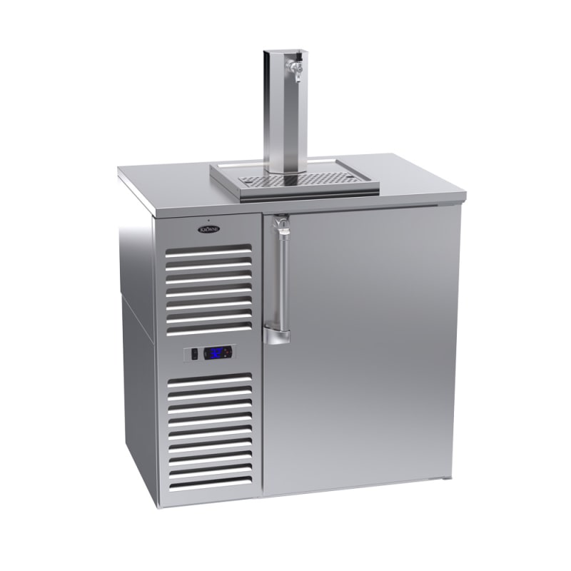 Krowne DB36L-SSS 36" Stainless Steel 1-Door Draft Beer Dispenser with 1 Tower and 1 Tap