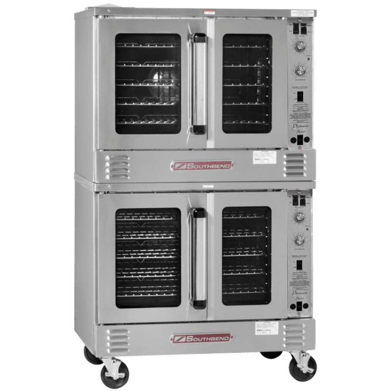 Southbend PCE15S/SD Platinum Series Double Deck Electric Full Size Convection Oven with Legs, 240V, Single Phase