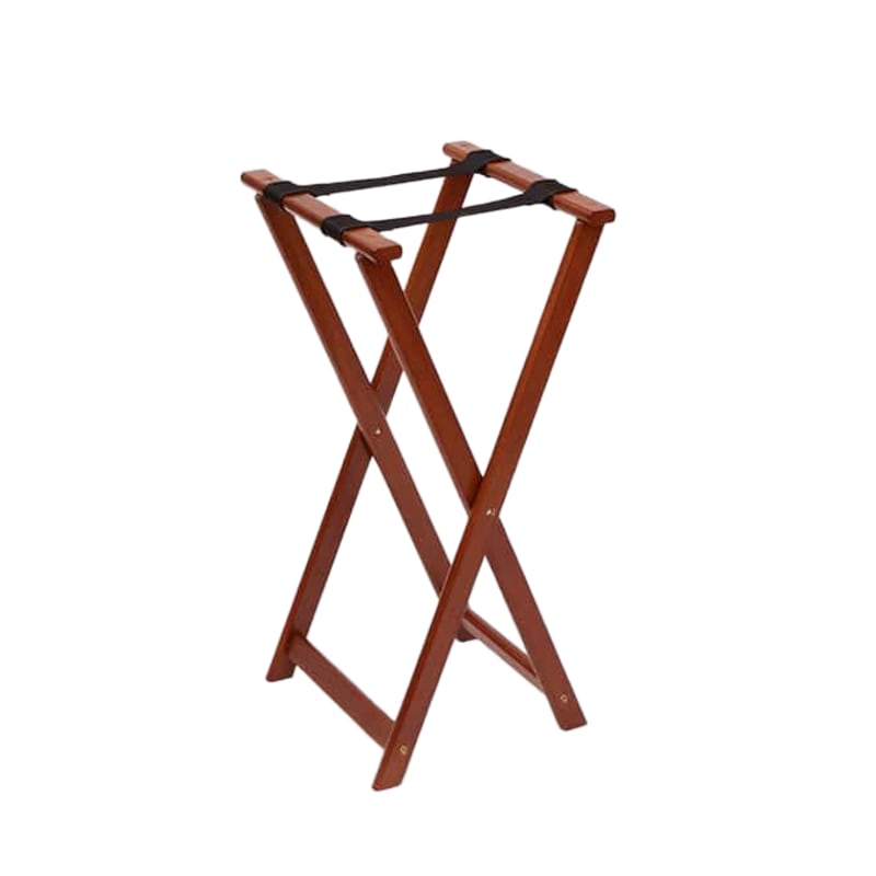 American Metalcraft WTSW32 Walnut Tray Stand, 17"L x 17"W x 31"H