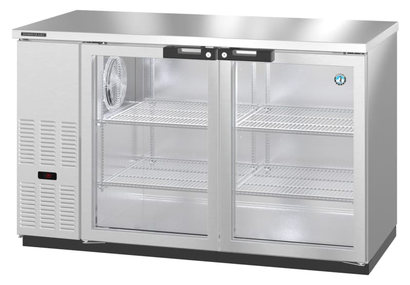 Outlet Hoshizaki BB59-G-S Refrigerator, Two Section, Stainless Steel Back Bar, Glass Doors