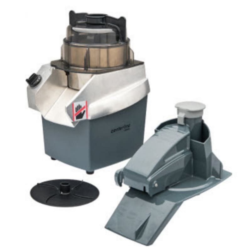 Hobart CCH34-1A Centerline 3.2 Qt. Continuous Feed Food Processor w/ 2 Slicing Plates, 1 Shredding Plate, and 1 Dicing Grid, 4-Speed, 120V, 1.34 HP
