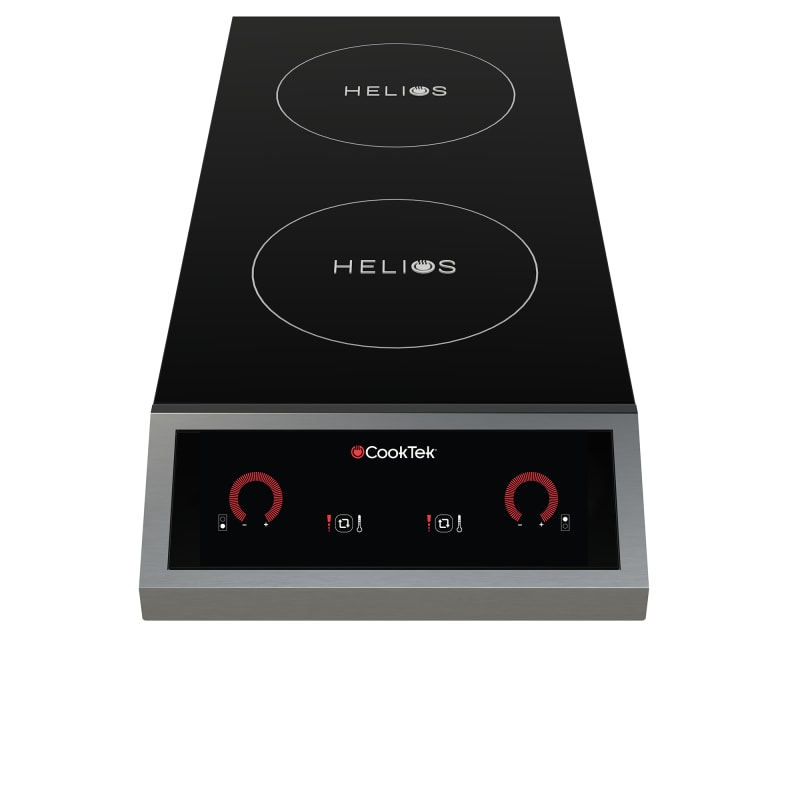 CookTek HRF-9500-FB25-1 2-Burner Countertop Induction Range, 240V, Front-to-Back Orientation, 2500W Burners