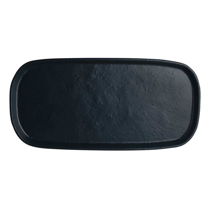 Steelite 7179TM521 Creations Cali 17" x 11-3/4" Rectangular Harbor Blue Raised Rim Tray
