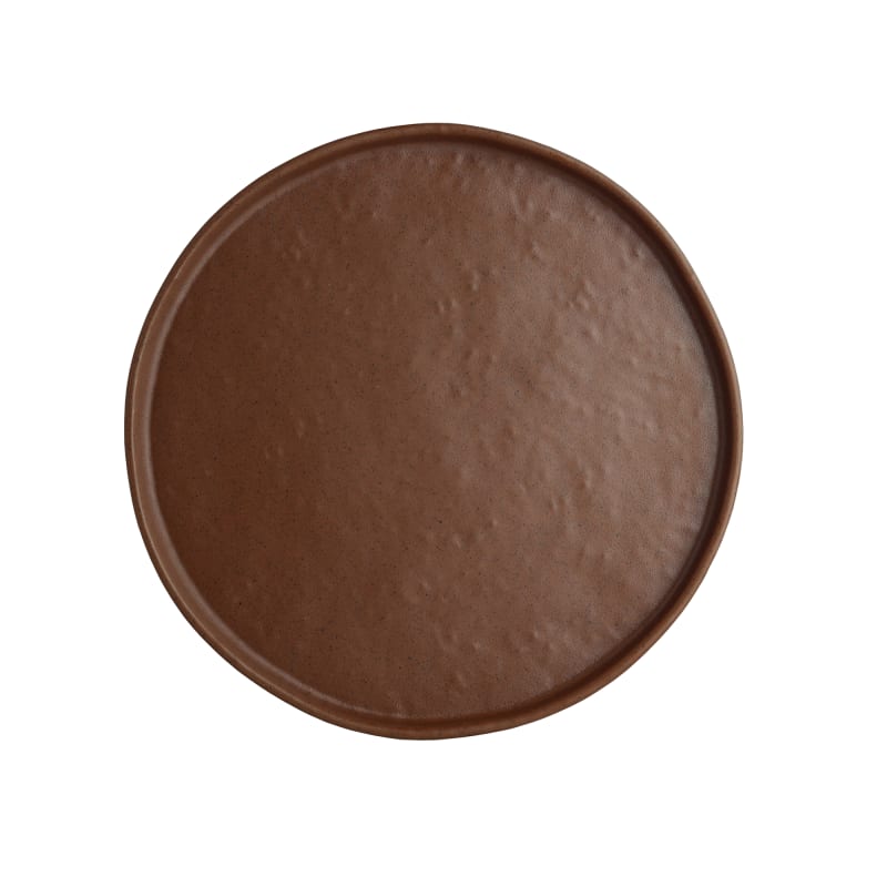 Steelite 7180TM502 Creations Cali 8-1/4" Round Redwood Brown Raised Rim Plate