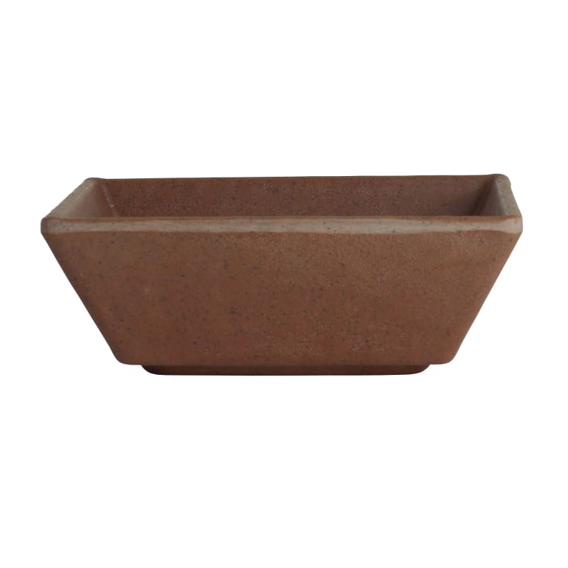 Steelite 7180TM514 Creations Cali 3 oz. Square Redwood Brown Dish