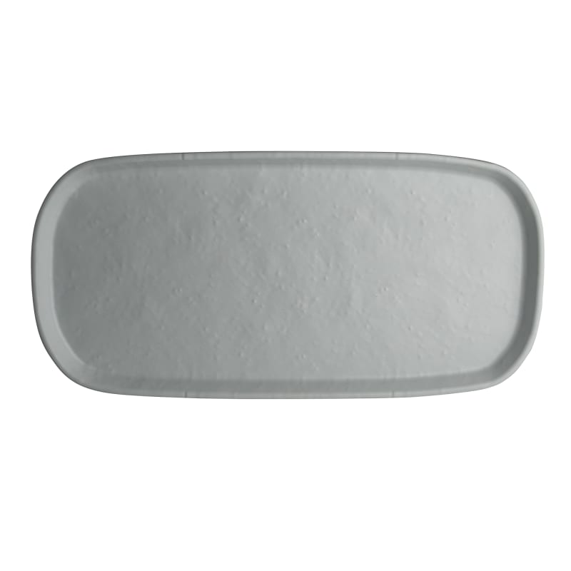 Steelite 7182TM521 Creations Cali 14-1/2" x 7" Rectangular White Raised Rim Tray