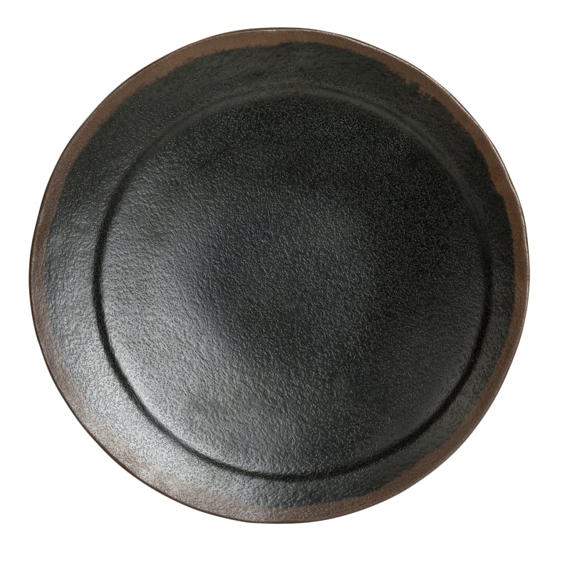 Steelite 7199TM013 Delfin Greystone 8" Round Gray Wide Rim Plate