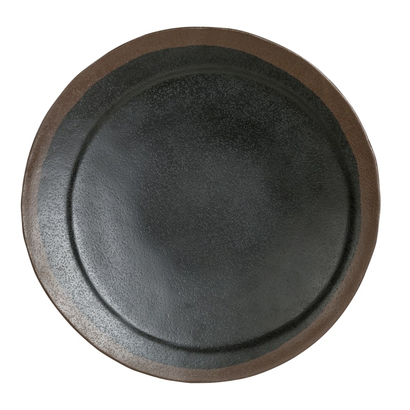 Steelite 7199TM015 Delfin Greystone 10-1/4" Round Gray Wide Rim Plate