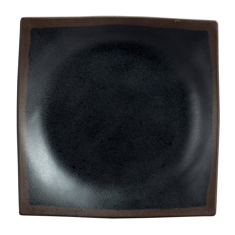 Steelite 7199TM023 Delfin Greystone 9-1/4" Square Gray Coupe Rim Plate