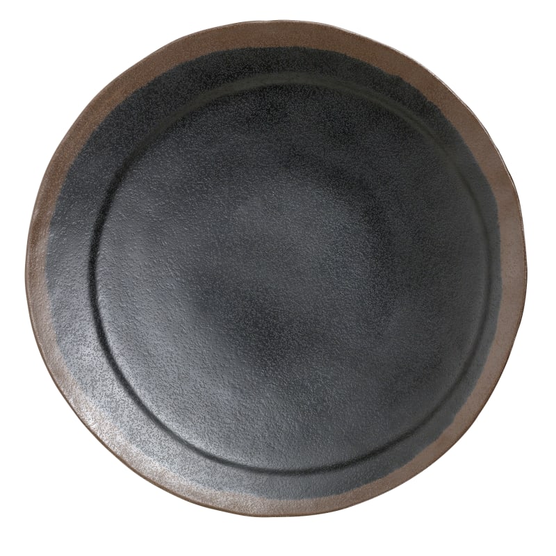 Steelite 7199TM016 Delfin Greystone 11" Round Gray Wide Rim Plate