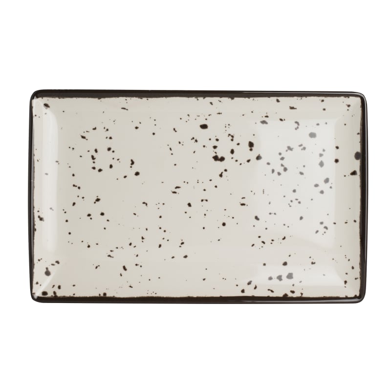 Steelite 7066MM300 Creations Urban 12" x 7-1/2" Rectangular White Coupe Rim Tray