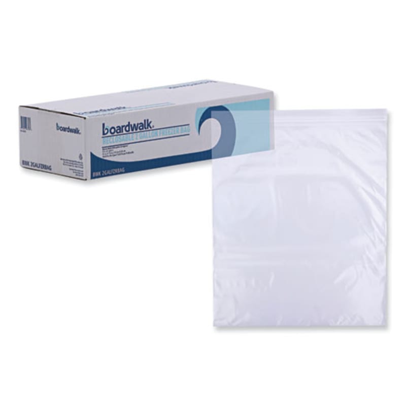 Boardwalk BWK2GALFZRBAG Reclosable Freezer Storage Bags, 2 gal, 13" x 15", Clear, 100/Box