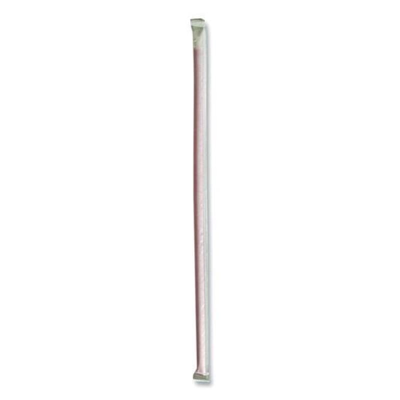 Boardwalk BWKGST1025RD Wrapped Giant Straws, 10.25", Polypropylene, Red, 300/Pack, 4 Packs/Carton