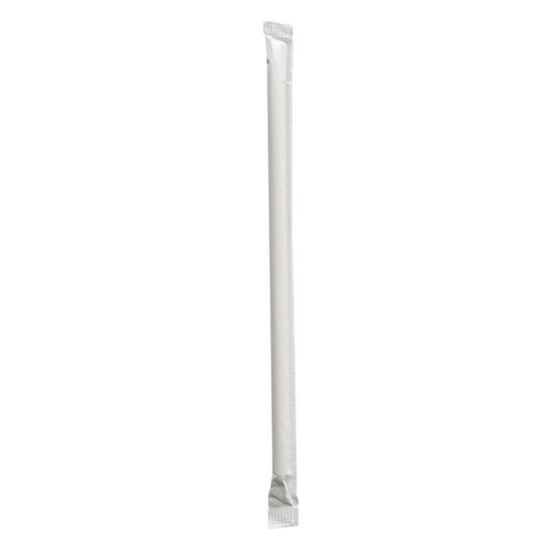 Boardwalk BWKGSTW775RW Wrapped Giant Straws, 7.75", Polypropylene, Red/White Striped, 300/Pack, 24 Packs/Carton