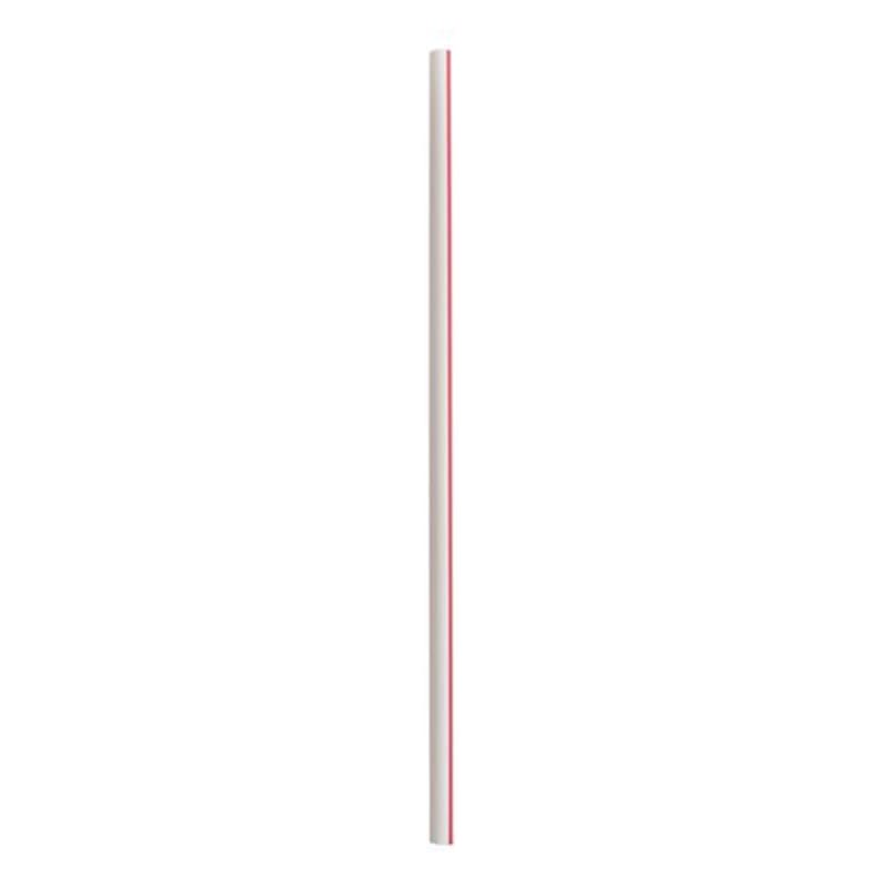 Boardwalk BWKJSTUW775RW Jumbo Straws, 7.75", Polypropylene, Red/White Striped, 250/Pack, 50 Packs/Carton