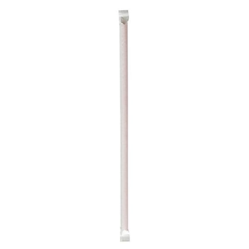 Boardwalk BWKJSTW1025RED Wrapped Jumbo Straws, 10.25", Polypropylene, Red, 500/Pack, 4 Packs/Carton