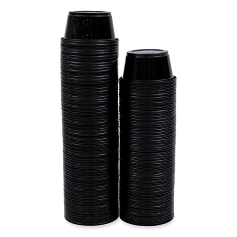 Boardwalk BWKPRTN2BL Souffle/Portion Cups, 2 oz, Plastic, Black, 125/Sleeve, 20 Sleeves/Carton