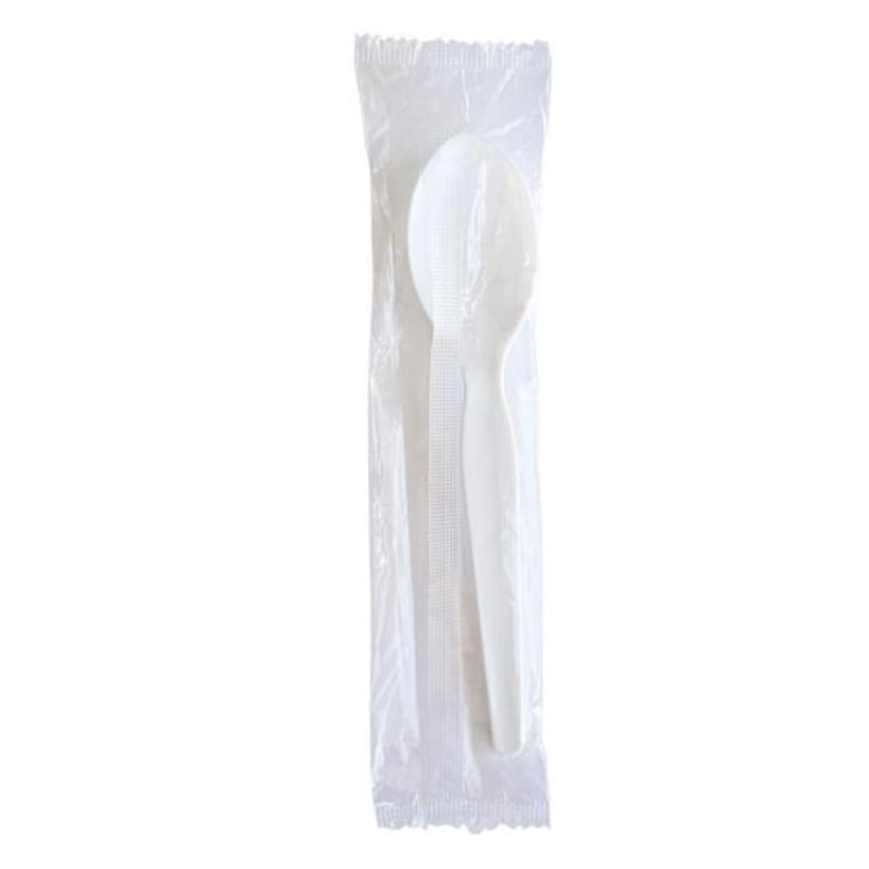 Boardwalk BWKSOUPWHPS Heavyweight Wrapped Polystyrene Cutlery, Soup Spoon, Plastic, White, 1,000/Carton