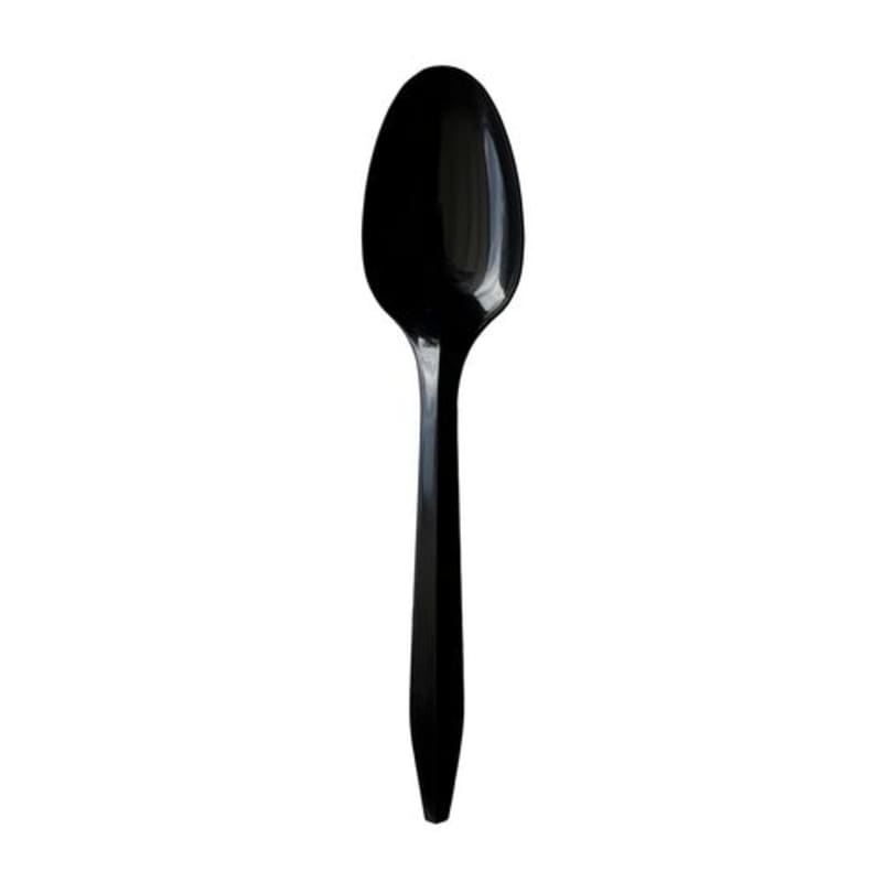 Boardwalk BWKSPOONBLPP Mediumweight Polypropylene Cutlery, Spoon, Plastic, Black, 1,000/Carton