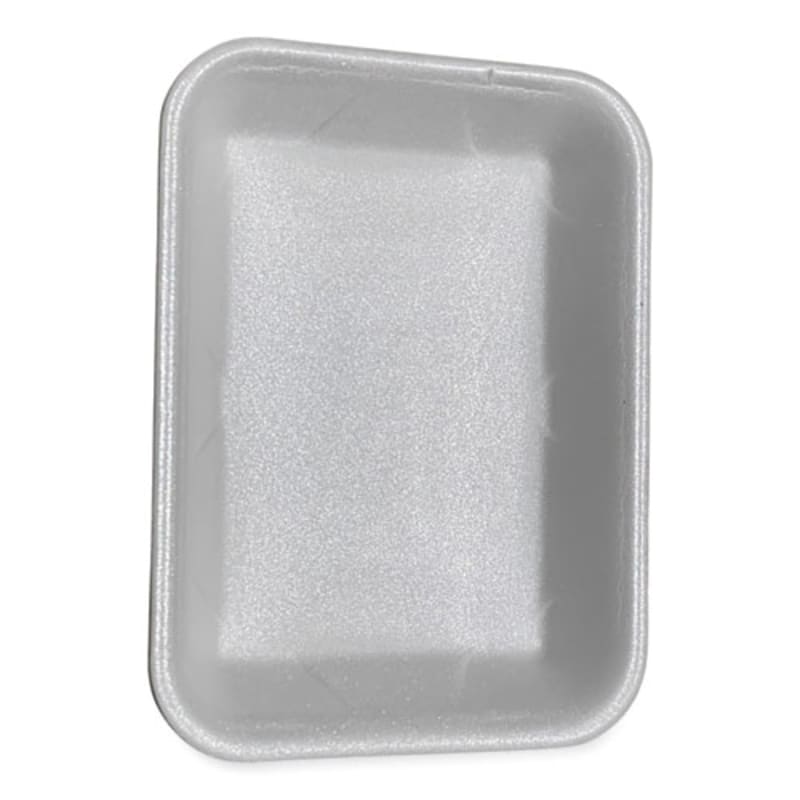 Gen GEN4PWH Meat Trays, #4P, 9.5 x 7.19 x 1.2, White, Foam, 500/Carton
