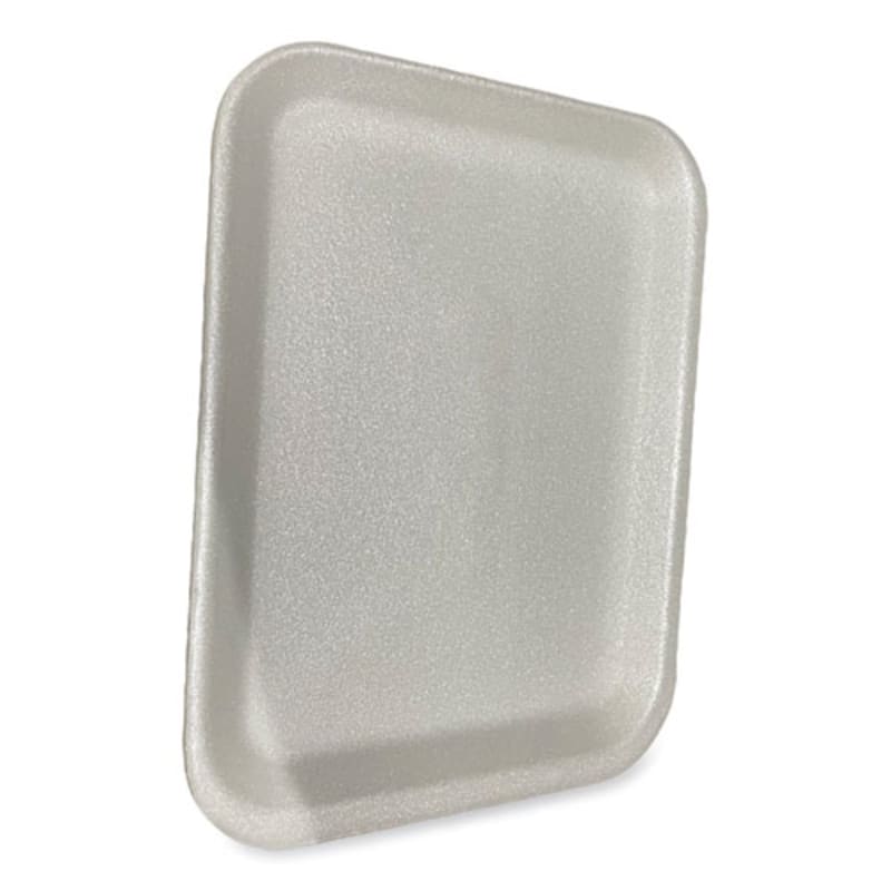 Gen GEN4SWH Meat Trays, #4S, 9.5 x 7.25 x 0.5, White, Foam, 500/Carton