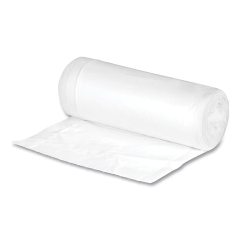 Earthsense RNW1K150V Linear-Low-Density Recycled Tall Kitchen Bags, Open-Face, 13 gal, 24" x 33", White, 15 Bags/Roll, 10 Rolls/Box