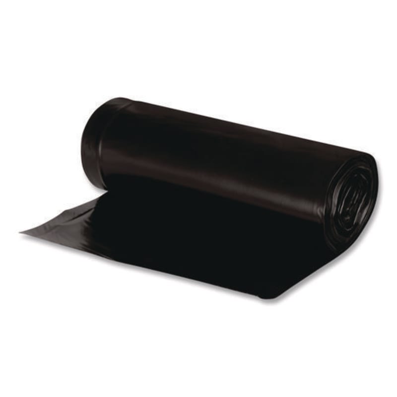 Earthsense RNW4320 Linear Low Density Recycled Can Liners, 56 gal, 2 mil, 43" x 47", Black, 10 Bags/Roll, 10 Rolls/Carton