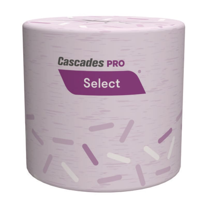 Cascades PRO B152 Select Standard Bath Tissue, 1-Ply, White, 1,000 Sheets/Roll, 96 Rolls/Carton