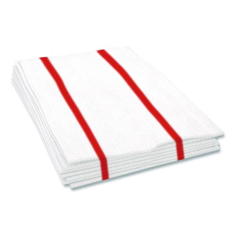 Cascades PRO W923 Tuff-Job Guard Antimicrobial Towels, White/red, 12 X 21, 1/4 Fold, 150/carton
