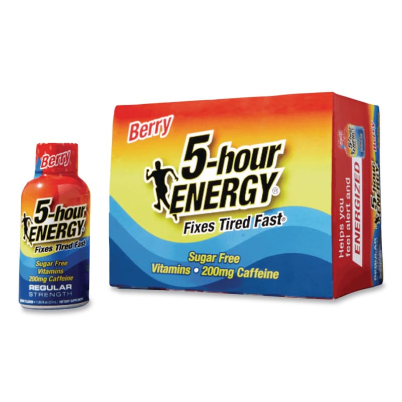 5-hour ENERGY AVTSN500181 Energy Drink, Berry, 1.93oz Bottle, 12/pack