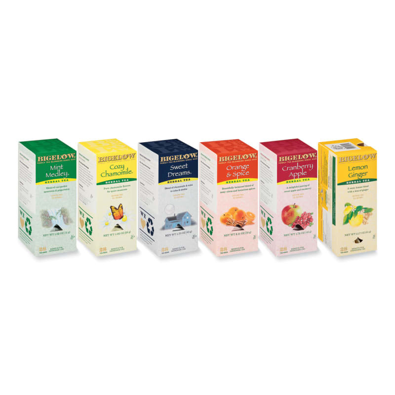 Bigelow BTC17578 Assorted Tea Packs, Six Flavors, 28/box, 168/carton