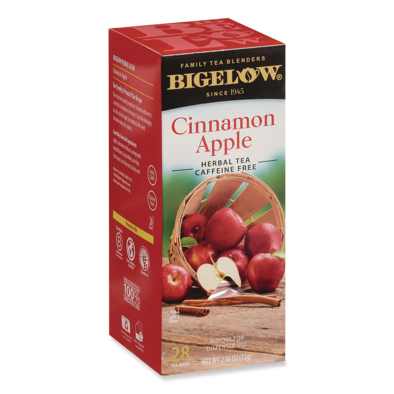 Bigelow BTCRCB11397 Apple Cinnamon Herbal Tea, 0.09 Tea Bag, 28/box