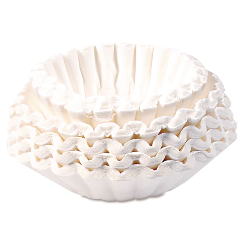 BUNN BUN10GAL23X9 Commercial Coffee Filters, 10 Gal Urn Style, Flat Bottom, 25/cluster, 10 Clusters/carton