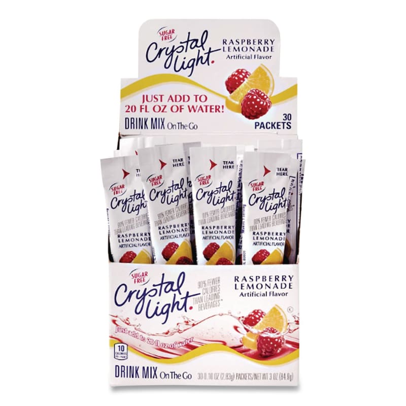 Crystal Light CRY00015 On the Go, Raspberry Lemonade, 0.16 oz Packets, 30/Box