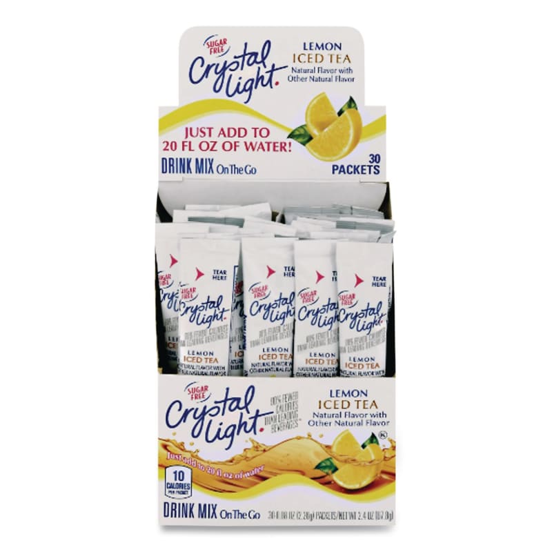 Crystal Light CRY00757 On the Go, Iced Tea, 0.16 oz Packets, 30/Box