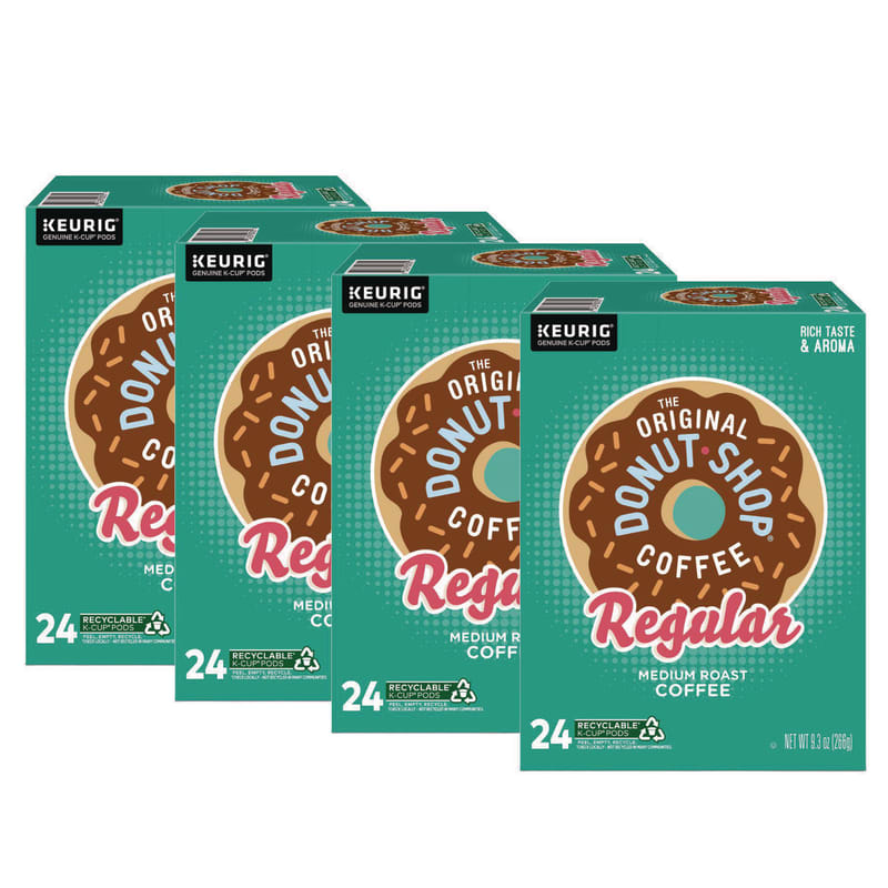 The Original Donut Shop DIE60052101CT Donut Shop Coffee K-Cups, Regular, 96/carton
