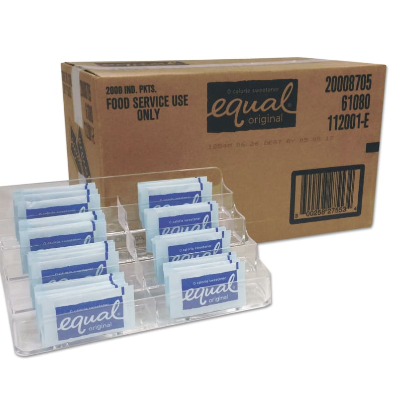 Equal EQL827553 Zero Calorie Sweetener, 0.04 oz Packet, 2,000/Carton