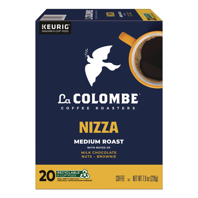La Colombe GMT0327 Coffee K-Cup Pods, Nizza Medium Roast, 20/Box