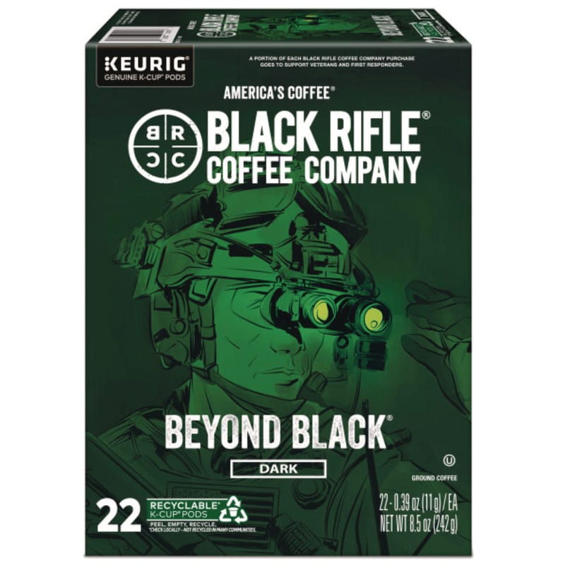 Black Rifle Coffee Company GMT0499 Beyond Black Coffee K-Cups, 22/Box