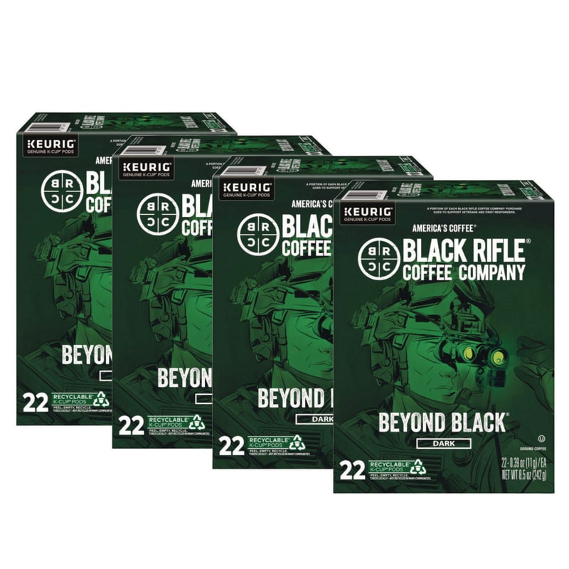 Black Rifle Coffee Company GMT0499CT Beyond Black Coffee K-Cups, 88/Carton