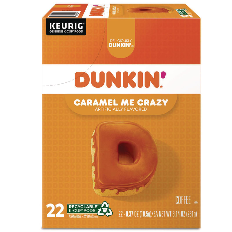 Dunkin' GMT1277 K-Cup Pods, Caramel Me Crazy, 22/Box